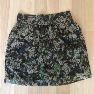 Burberry Floral Silk Skirt